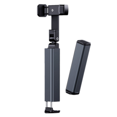 BONERUY 旅行便攜式伸縮折疊支架 360°旋轉 適用各種場合 鋁合金+塑膠材質, E02, 灰色, 1個