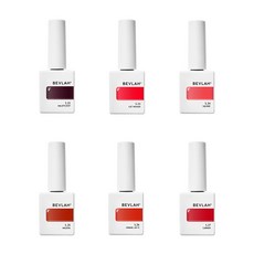 BEVLAH 紅色系 透色美甲凝膠六入組, S.22+S.23+S.24+S.25+S.26+S.27, 60ml, 1組