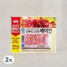 청정원 담백하고 건강한 베이컨, 210g, 2개