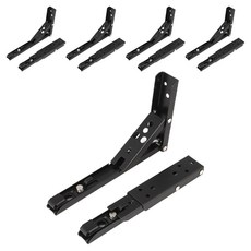 MONESPACE 可折疊式層板架 層板支架 黑色 小號, 10個