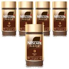 NESCAFE 雀巢咖啡 Supremo美式咖啡粉瓶裝, 100g, 1瓶, 5瓶