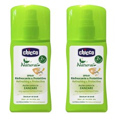 Chicco 草本防蚊噴液 100ml，2個月以上適用，天然安全呵護，安地羅巴果油、香蜂草葉油萃取, 2瓶