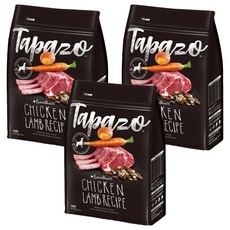 Tapazo 成幼犬凍乾三重奏 低敏羊肉配方 雞肉羊肉配方 營養乾糧, 907g, 3包