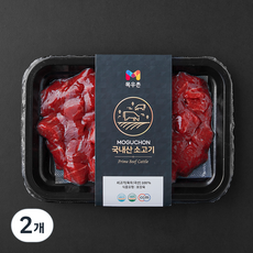 목우촌 국내산 소고기 양지 세절 2등급 국거리용 (냉장), 200g, 2개