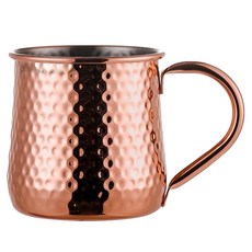 莫斯科騾子背 腰型錘點杯 510ml 玫瑰金, 1個