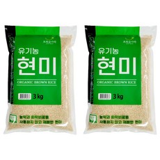 초록숟가락 유기농 현미, 3kg, 2개