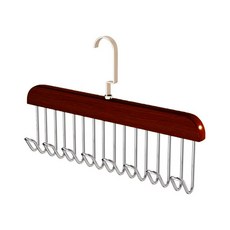 ANYONEPICK 善用空間原木背心領帶皮帶多用途掛架, 1個, 棕色