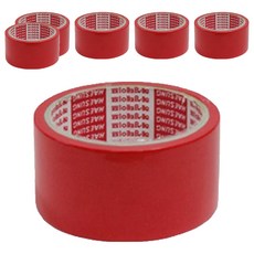 HAESUNG 彩色遮蔽膠帶 紅色, 6個