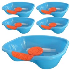디어모모 老人 病患 孕婦 洗頭 洗髮盆, 淺藍色 + 橘色, 5個