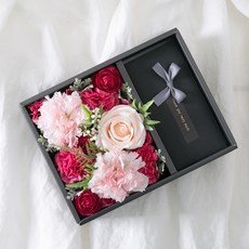 瑪西萬壽菊人造花 感謝康乃馨零用錢盒, 粉紅色, 1個