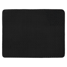 雙層貓砂墊 可拆式, 超大 60 x 90cm, 黑色, 1個