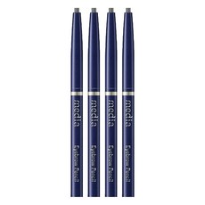 media 媚點 台灣公司貨 自轉式眉筆 橢圓 0.23g, 灰色, 4支