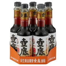 民生 黃金蕎麥壺底油精釀造醬油 350g x 5瓶/組, 古法精釀，天然健康，提升料理風味, 1組