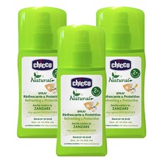 Chicco 草本防蚊噴液 100ml，2個月以上適用，天然安全呵護，安地羅巴果油、香蜂草葉油萃取, 3瓶
