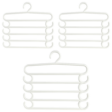 市場情緒多功能褲架, 白色, 3個