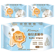 KENNEX 肯尼士 純水柔濕巾 加厚型 80抽, 80張, 3包