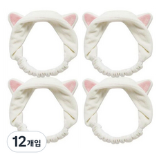 Abm 洗臉帶喵, 白色, 12入