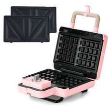 danmi 鬆餅機+烤盤 2入, DA-SAN02T (粉紅色)