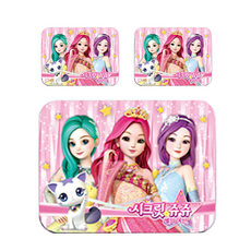 Little Bling 珠珠的秘密之星星女神兒童指甲油 3件組, 奶油綠色+奶油粉色+奶油黃色, 3組