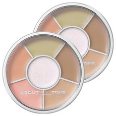 AboutTone 多功能設計彩妝盤 6.5g, 01 基本, 2個