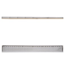 Bluemato H型30cm方格尺, 透明色 + 黑色, 10片