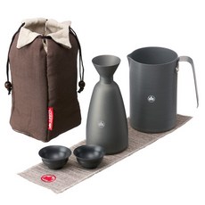 LOGOS 清酒套組, 清酒壺 + 溫酒器 + 酒杯 + 杯墊 + 收納袋, 1組