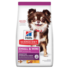 Hill's 希爾思 SCIENCE DIET 小型及迷你成犬狗糧 敏感胃腸與皮膚, 雞肉, 1.81kg, 1袋, 敏感胃腸與皮膚 (Sensitive Stomach & Skin)