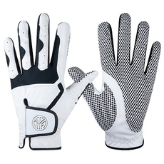 George Spirits 男款超細纖維防滑高爾夫手套 左手用, 白色, 1個