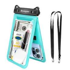 Daily Pick 雙口袋智慧型手機防水袋, 薄荷綠, 1個