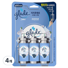그레이드 터치후레쉬 실내용 방향탈취제 리필 3p, 39ml, 4개, 크린린넨