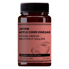 LIFETOCOL 蘋果醋錠 750mg, 60顆, 1個