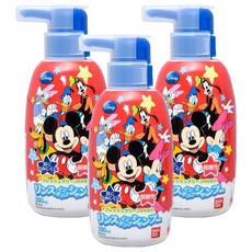 BANDAI 迪士尼 米奇 二合一洗髮精，溫和保濕，不刺激，兒童適用, 300ml, 3瓶