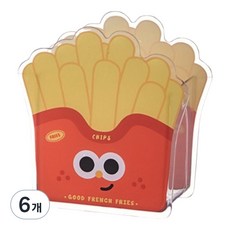 레드캐비넷 일러스트 아크릴 다용도 브러쉬 보관함, 포테이토, 6개