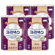 Kleenex 舒潔 Supreme柔軟天然紙漿3層衛生紙, 27m, 30捲, 4袋