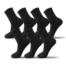 長跑習慣 三重氣墊長筒運動襪, 7個, 黑色