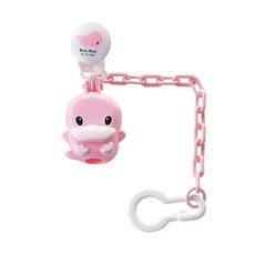 KU.KU Duckbill 酷咕鴨 造型奶嘴收藏盒 + 奶嘴鍊 Set, 粉色, 1組