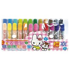 筌翔國際 麻吉家族系列 可水洗彩色筆, 24色, 1組