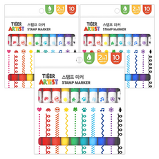 마이리틀타이거 스탬프 마커 세트, 10색, 3세트