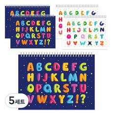 YOUNG ART 字母水彩繪圖本 5入 隨機出貨, 345 x 248 mm, 22張, 5套