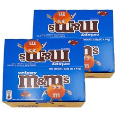 m&m's 片裝巧克力 (牛奶巧克力, 杏仁, 脆心) 44g, 2盒