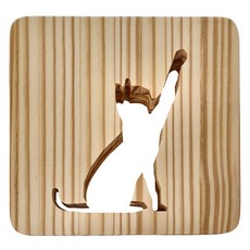 aibo 暖心鏤空原木 USB LED小夜燈 (麋鹿/貓咪/星星/雙喜)