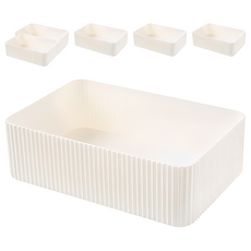 THE ZAKKA 多用途分層簡約小物收納盒, 白色, 6個