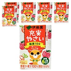 ITO EN 伊藤園 綜合蔬果汁 100ml 日本國產 6個月以上適用, 6入