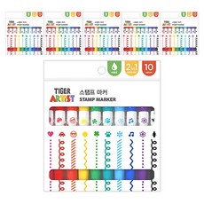 MY LITTLE TIGER 印章彩色筆組, 6組, 10 種顏色