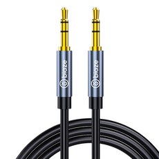 biaze 畢亞茲 AUX音頻轉換線 Y3 PVC外被 鋁合金 加粗銅線芯 鍍金工藝, 黑色, 1條