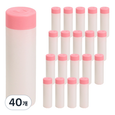 Igeodat 附束繩便利多用途及回收塑膠袋 白底亮粉色束繩, 40個, 17L