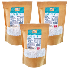 茂喜食品 泰國西谷米 真空包裝, 400g, 3包