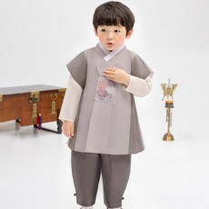 geumdong hanbok 男童方形菊花補韓服套裝 AM137