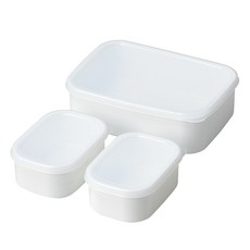 PEARL LIFE 珍珠金屬 Actia 食物便當盒組 日本製 大 + 小 2個, 白色, 1組