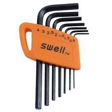 swell 黑迷你六角扳手 7支 0.9-4MM, 1組
